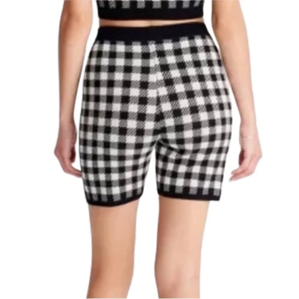 Future Collective LIMITED EDITION Gingham Check Biker Style Shorts